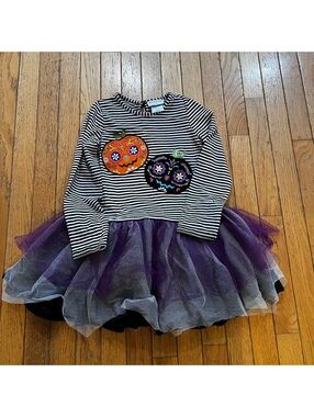 Emily Rose Girls' Halloween Pumpkin Tutu Dress Size 8